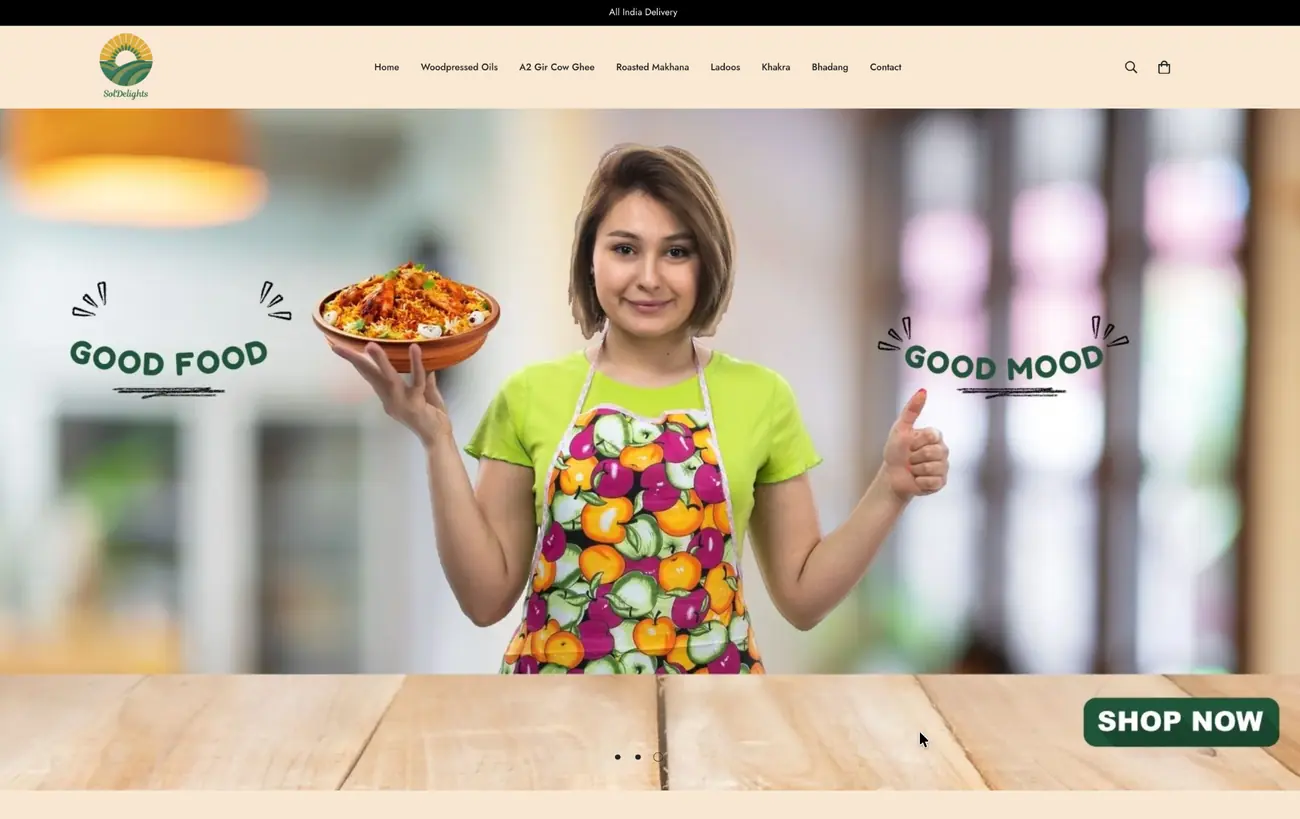 SolDelights homepage